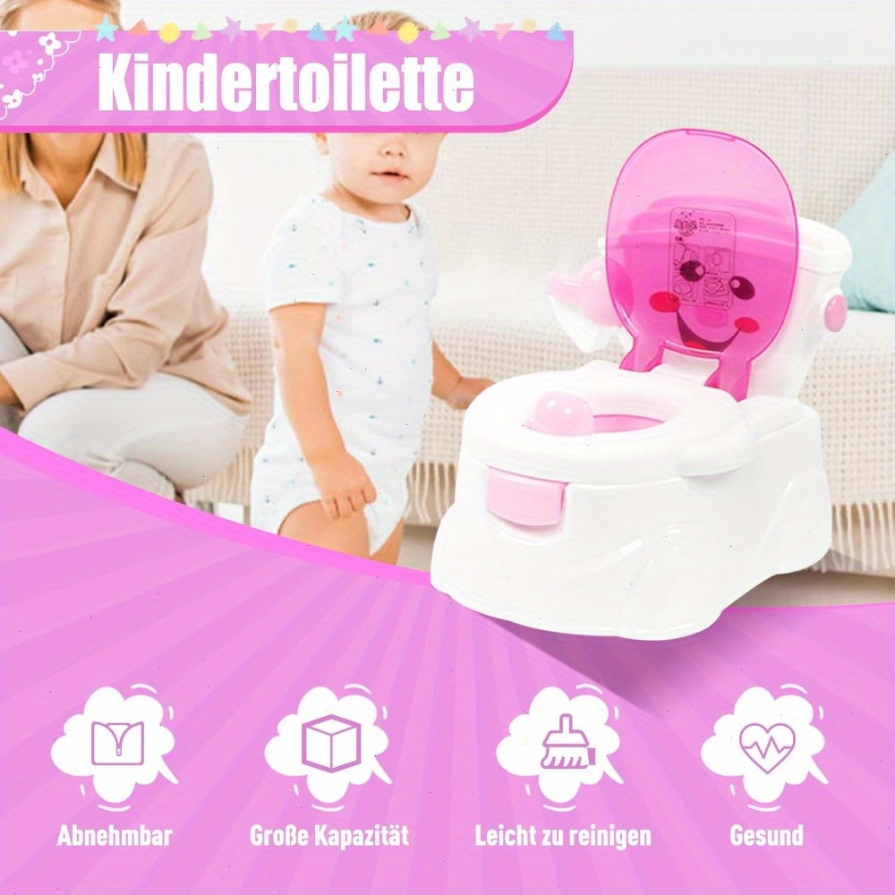 Toaletni trener, beba urinalni trener toalet beba posuda stol toalet trening za malu djecu od 6 mjeseci do 5 godina (ružičasta) - Slika 2