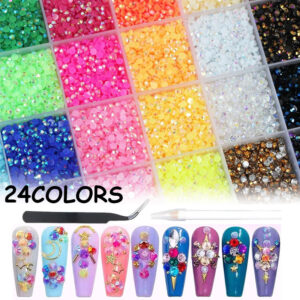 24000 komada Set za izradu kamenčića, Umjetni kamenčići za nokte, Pribor za izradu nakita, Pogodno za narukvice, privjeske za ključeve, privjeske, sezona mature, dekoracija za vo, 24 boje, Šarm za nokte i dragulj, Osnovno za tehničare noktiju, Neophodno za tehničare noktiju, Ravni privjesak, Šarm za nokte i dragulj, Šarm za nakit za nokte, Šarm za nakit i dodaci u veleprodaji, Pribor za nail art, Dodaci za nail art, Jeftina oprema za tehničare noktiju, Privjesak za nokte, Šareni mješoviti priv