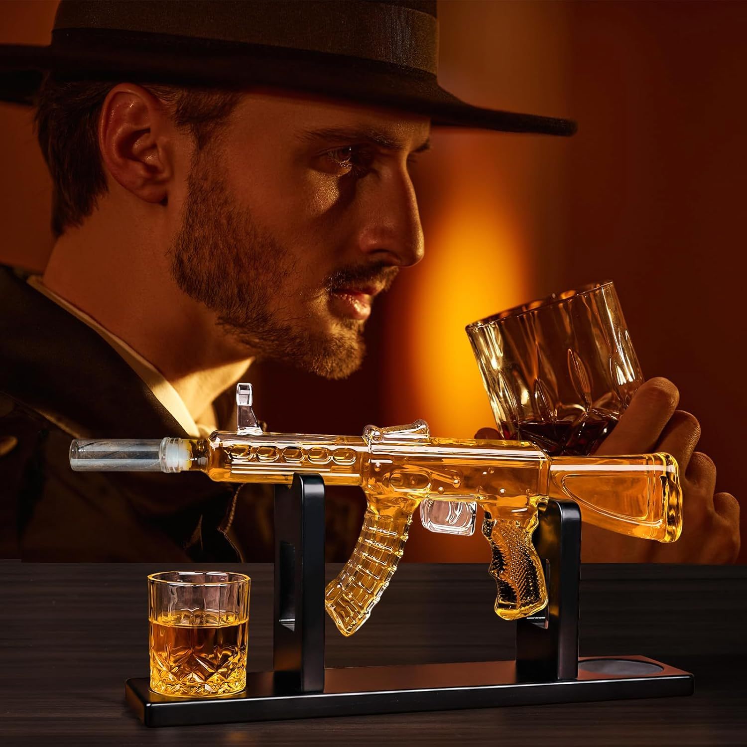 Set za dekanter viskija s 2 čaše - Jedinstveni rođendanski pokloni za tatu i djeda | Kul godišnjice pokloni za muža i muškarce | Raspršivač alkohola za bar za zabave - Slika 5