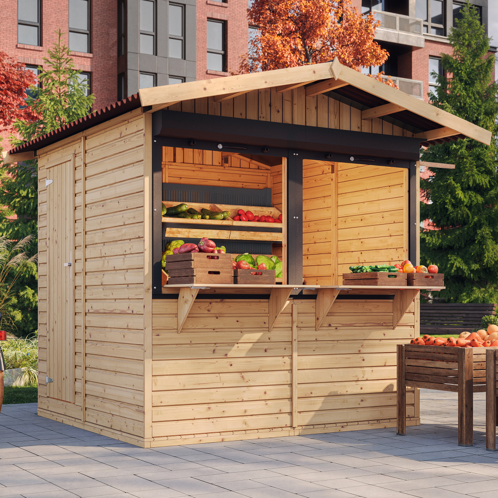 Drvena prodajna kućica.kiosk.štand M149Z – 205 x 199 cm – 4 m²