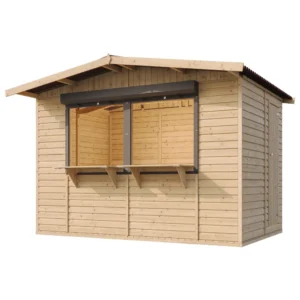 Drvena prodajna kućica.kiosk.štand M150Z – 303 x 199 cm – 6 m²
