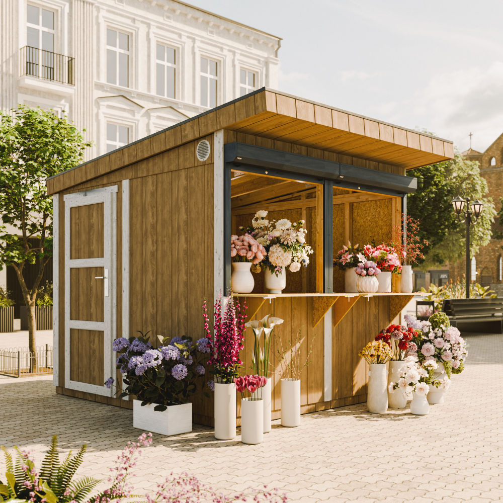 LP® SmartSide® panel prodajna kućica M950 – 236 x 250 cm – 6 m²