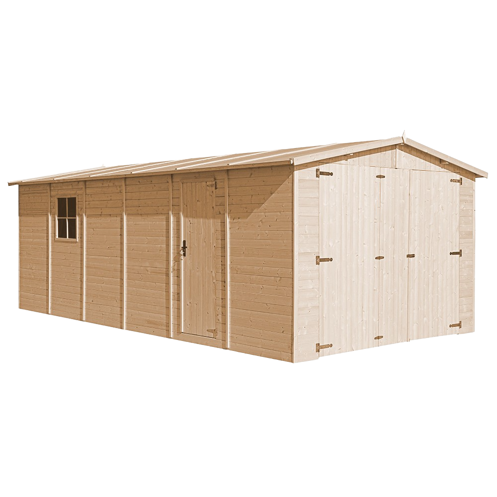 Drvena garaža M102 – 591 x 303 cm – 18 m2